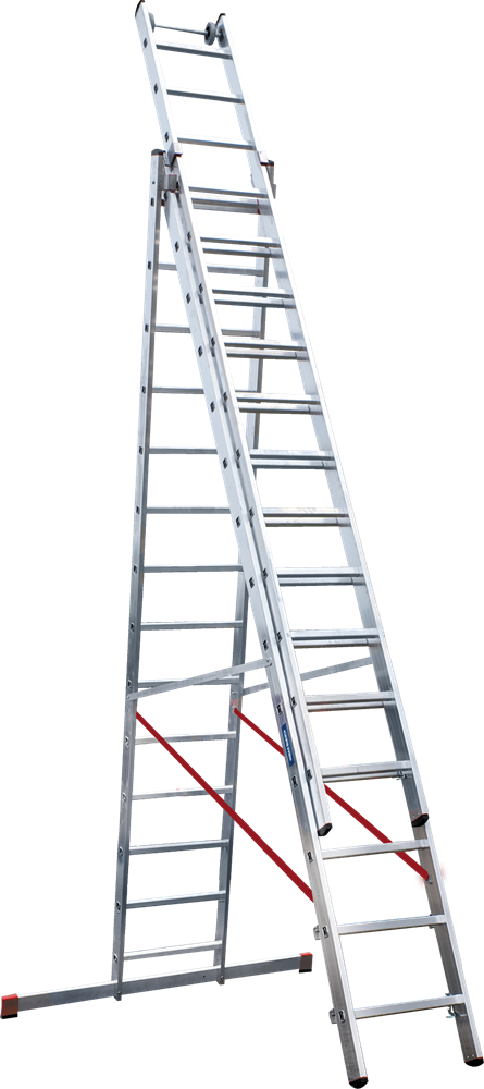 Алюминиевая трехсекционная лестница Новая Высота NV 523 3х14 5230314 .