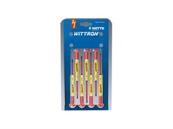 Набор диэлектрических отверток Witte Wittron VDE PH/шлиц для прецизионных работ 7 шт в блистере 89377 - фото 106473