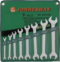 Набор рожковых ключей Jonnesway в сумке, 6-22 мм, 8 предметов W25108S - фото 109069