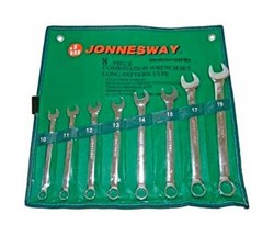 Набор комбинированных гаечных ключей Jonnesway удлиненных в сумке, 10-19 мм, 8 предметов W264108PRS - фото 109259