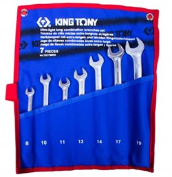Набор комбинированных ключей King Tony удлиненных в сумке, 8-19 мм, 7 предметов 12C7MRN - фото 113243