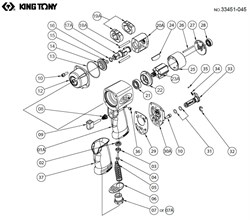 Ремкомплект для пневмогайковерта 33451-045, седло воздушного клапана King Tony 33451-B02 - фото 120389