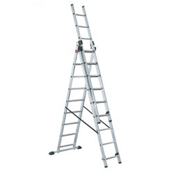Алюминиевая трехсекционная лестница LWI 3х9 1309 - фото 124619