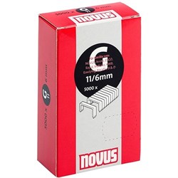 Плоские скобы для степлера Novus тип 11 G 11/6 5000 шт - фото 126790