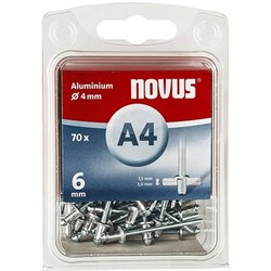 Алюминиевые потайные заклепки Novus тип А4х6 70 шт - фото 127588
