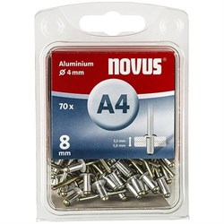 Алюминиевые потайные заклепки Novus тип А4х8 70 шт - фото 127589