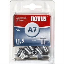 Алюминиевые потайные заклепки Novus тип A7/M5х11,5 10 шт - фото 127614