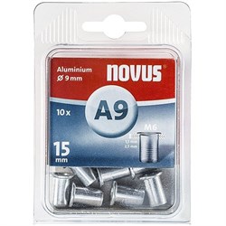 Алюминиевые потайные заклепки Novus тип A9/M6х15 10 шт - фото 127615