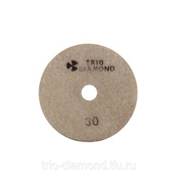 Алмазный гибкий шлифовальный круг Черепашка 100 мм №30 Trio-Diamond 340030 - фото 154991