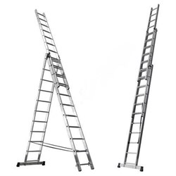 Алюминиевая трехсекционная лестница Алюмет H3 5310 3х10 - фото 15578