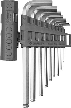 ЗУБР  9 шт, Набор длинных имбусовых ключей (2745-31-2) - фото 156801