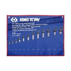 Набор накидных ключей King Tony, 6-32 мм, чехол из теторона, 12 предметов 1712MRN - фото 161324