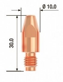 Контактный наконечник Fubag M8х30 мм ECU D=2,0 мм, 25 шт - фото 171536