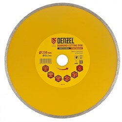 Сплошной алмазный отрезной диск Denzel 230х22,2 мм 73132 - фото 247314
