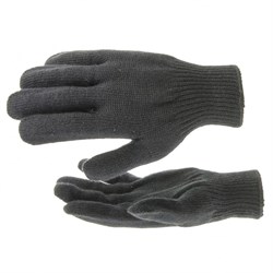 Трикотажные перчатки Сибртех чёрный цвет 68651 - фото 247933