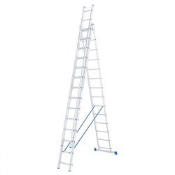 Алюминиевая трехсекционная лестница Сибртех 3x14 ступеней 97824 - фото 249896