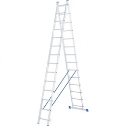 Алюминиевая двухсекционная лестница Сибртех 2x14 ступеней 97914 - фото 249903
