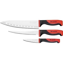 Набор ножей поварских Matrix Kitchen Silver Teflon 200 мм, 160 мм, 80 мм, 3 шт 79148 - фото 254981