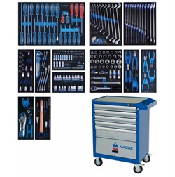 Набор инструментов в тележке King Tony 235 предметов, синяя 934-235AMB - фото 260806