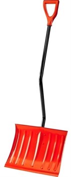 СИБИН  ЛС-460, ширина 460 мм, стальная, с эргономичным стальным черенком, V-ручка, снеговая лопата (421849) - фото 261759