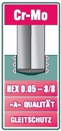 Набор удлиненных имбусовых ключей с шаром Kraftool Industrie Hex SAE ...