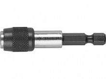 KRAFTOOL  60 мм, Магнитный адаптер для бит для ударных шуруповертов (26801-60) - фото 263325