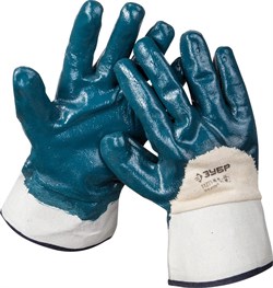 Рабочие перчатки Зубр с нитриловым покрытием ладони, 8 11271-M - фото 264319