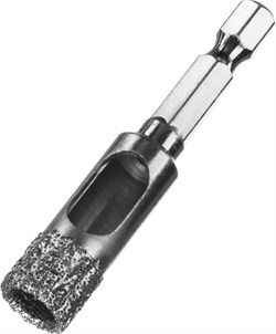 ЗУБР  АВК d 12 мм (HEX 1/4", 15 мм кромка), Вакуумное алмазное трубчатое сверло, Профессионал (29865-12) - фото 267738