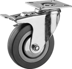 Поворотное колесо с тормозом Зубр 100 мм 30956-100-B - фото 270810