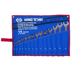 Набор комбинированных ключей King Tony в чехле, 10-32 мм, 14 предметов 1214MRN - фото 275998