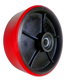 Рулевое полиуретановое колесо для рохли 185 мм - фото 279564