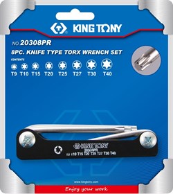 Набор складных ключей TORX T9-T40, 8 предметов KING TONY 20308PR