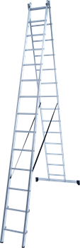 Алюминиевая двухсекционная лестница Новая Высота NV 122 2x14 1220214 - фото 288187