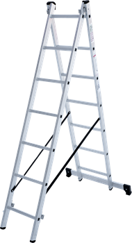 Алюминиевая двухсекционная лестница Новая Высота NV 122 2x7 1220207 - фото 288405