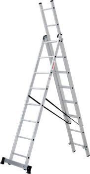 Алюминиевая трехсекционная лестница Новая Высота NV 123Y 3x8 1230308Y - фото 288952
