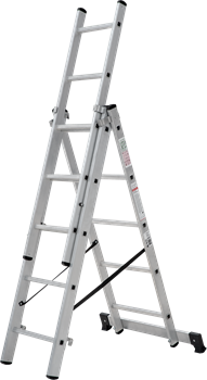 Алюминиевая трехсекционная лестница Новая Высота NV 123 3x5 1230305 - фото 289082