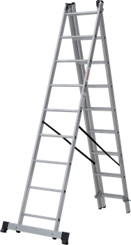 Алюминиевая трехсекционная лестница Новая Высота NV 123 3x9 1230309 - фото 289186