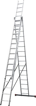 Алюминиевая трехсекционная лестница Новая Высота NV 123 3x16 1230316 - фото 289290