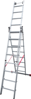 Алюминиевая трехсекционная лестница Новая Высота NV 523 3х8 5230308 - фото 289471