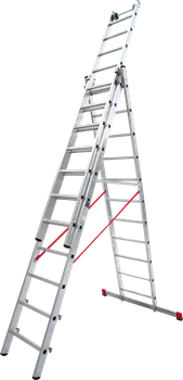 Алюминиевая трехсекционная лестница Новая Высота NV 523 3х11 5230311 - фото 289549
