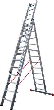 Алюминиевая трехсекционная лестница Новая Высота NV 523 3х12 5230312 - фото 289575