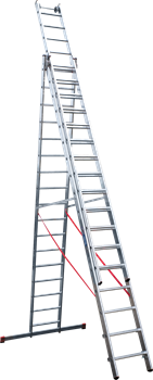 Алюминиевая трехсекционная лестница Новая Высота NV 523 3х17 5230317 - фото 289705