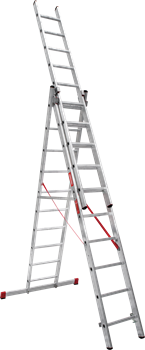 Алюминиевая трехсекционная лестница Новая Высота NV 323 3х10 3230310 - фото 289779