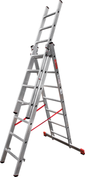 Алюминиевая трехсекционная лестница Новая Высота NV 323 3х7 3230307 - фото 289859