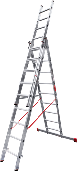 Алюминиевая трехсекционная лестница Новая Высота NV 323 3х9 3230309 - фото 289900