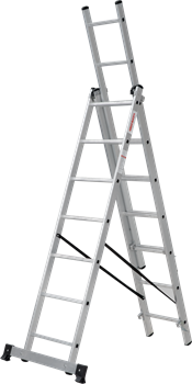 Алюминиевая трехсекционная лестница Новая Высота NV 223 3х6 2230306 - фото 289943