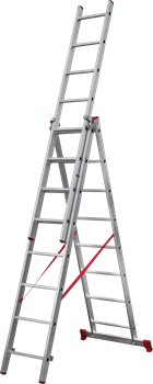 Алюминиевая трехсекционная лестница Новая Высота NV 223 3х8 2230308 - фото 289999
