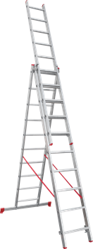 Алюминиевая трехсекционная лестница Новая Высота NV 223 3х10 2230310 - фото 290055