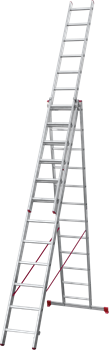 Алюминиевая трехсекционная лестница Новая Высота NV 223 3х12 2230312 - фото 290111