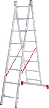 Алюминиевая двухсекционная лестница Новая Высота NV 222 2х8 2220208 - фото 290829